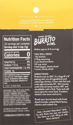 Urban Accents Seasoning Mix Tangy Adobo Burrito Bowl - 1 Oz - Image 6