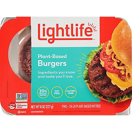 Lightlife Patty Burger Free Gluten - 8 Oz