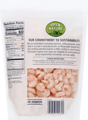 Open Nature Fully Cooked Wild Caught Peeled Tail Off Shrimp Meat - 16 Oz - Image 3