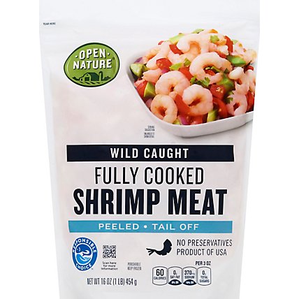 Open Nature Shrimp Meat Fully Cooked Wild Caught Peeled Tail Off - 16 Oz - Image 2