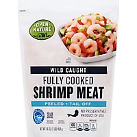Open Nature Shrimp Meat Fully Cooked Wild Caught Peeled Tail Off - 16 Oz - Image 2