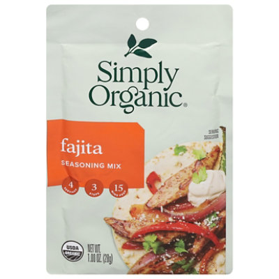 Simply Organic Regular Dry Fajita Seasoning Mix - 1.10 Oz - Image 3