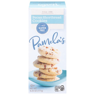 Pamelas Cookies Pecan Shortbread - 6 Oz