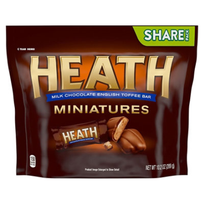 HERSHEYS Heath Candy Miniatures English Toffee Bar Milk Chocolate Share Pack - 10 Oz - Image 3