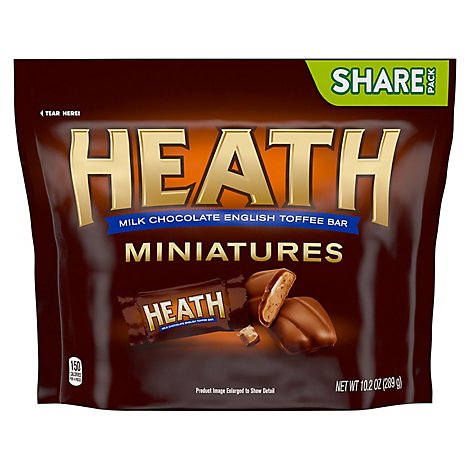 HERSHEYS Heath Candy Miniatures English Toffee Bar Milk Chocolate Share Pack - 10 Oz