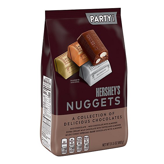 HERSHEY'S Nuggets Assorted Chocolate Candy Mix Bulk Party Pack - 31.5 Oz
