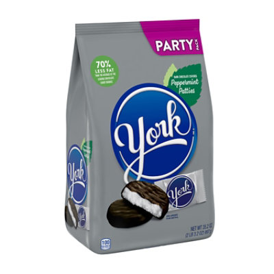 York Dark Chocolate Peppermint Patties Candy Party Pack - 35.2 Oz - Image 1