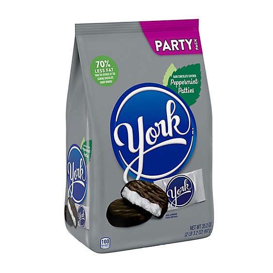 YORK Dark Chocolate Peppermint Patties Candy Bulk Party Pack - 35.2 Oz