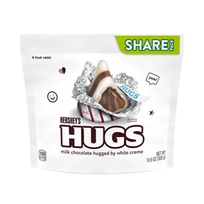 Hersheys Hugs Milk Chocolate And White Creme Candy Share Pack - 10.6 Oz - Image 1