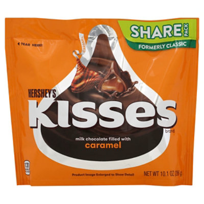 HERSHEYS Kisses Milk Chocolate With Caramel Share Pack - 10 Oz