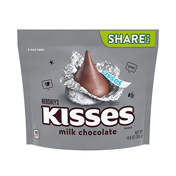 HERSHEY'S Kisses Milk Chocolate Candy Share Pack - 10.8 Oz