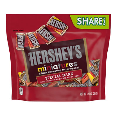 Hersheys Special Dark Miniatures Assorted Dark Chocolate Candy Share Pack - 10.1 Oz - Image 1