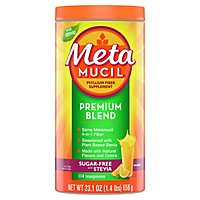 Metamucil Premium Blend Powder Sugar Free with Stevia Natural Orange Psyllium Fiber - 114 Count - Image 2