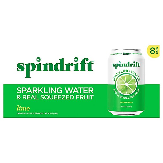 Spindrift Lime Sparkling Water - 8-12 Fl. Oz.