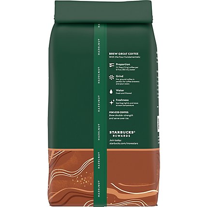 Starbucks No Artificial Flavors 100% Arabica Hazelnut Flavored Ground Coffee Bag - 11 Oz - Image 5