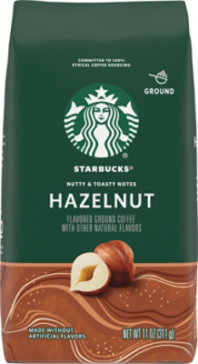 Starbucks No Artificial Flavors 100% Arabica Hazelnut Flavored Ground Coffee Bag - 11 Oz - Image 2