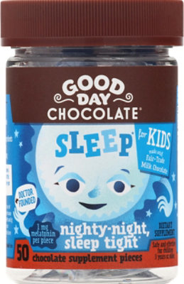 Good Day Chocolate Supplement Kids Sleep Aid - 50 Count - Image 2