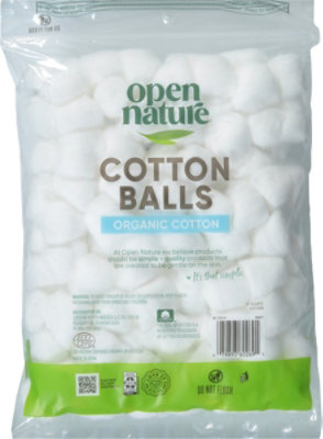 Open Nature Organic Cotton Balls Hypoallergenic - 100 Count - Image 3