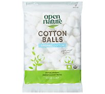 Open Nature Organic Cotton Balls Hypoallergenic - 100 Count
