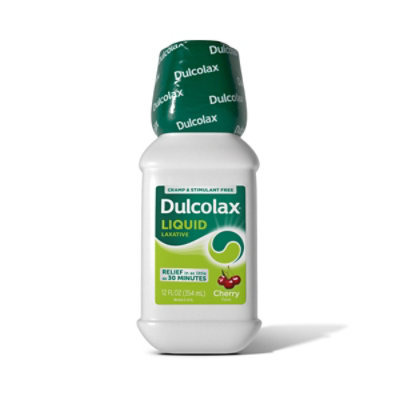 Dulcolax Liquid Laxative for Constipation Relief Cherry - 12 Fl. Oz. - Image 1