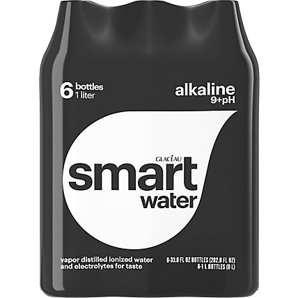 smartwater Alkaline Vapor Distilled Water - 6-33.8 Fl. Oz. - Image 5