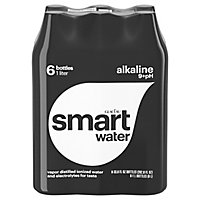 smartwater Alkaline Vapor Distilled Water - 6-33.8 Fl. Oz. - Image 1