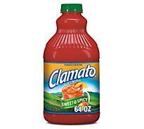 Clamato Sweet & Spicy Tomato Cocktail Bottle - 64 Fl. Oz.