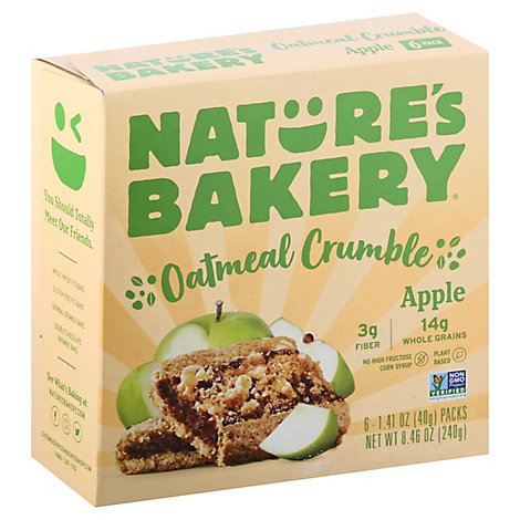 Natures Bakery Oatmeal Crumble Apple - 8.46 Oz