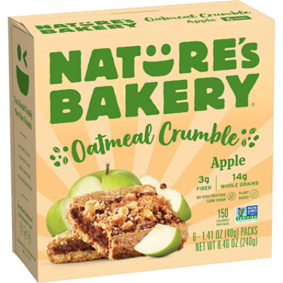 Natures Bakery Oatmeal Crumble Apple - 8.46 Oz