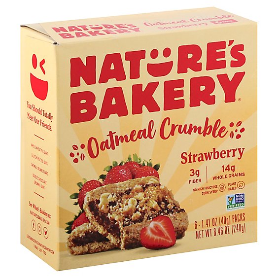 Natures Bakery Oatmeal Crumble Strawberry - 6-1.4 Oz