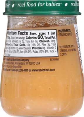 Beech-Nut Organics Stage 1 Apple Baby Food - 4 Oz - Image 5