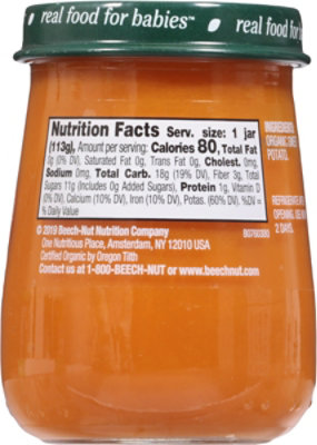 Beech-Nut Organics Stage 1 Sweet Potato Baby Food - 4 Oz - Image 5