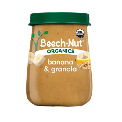  Beech Nut Organics Baby Food Stage 2 Banana Cinnamon And Granola - 4 Oz 