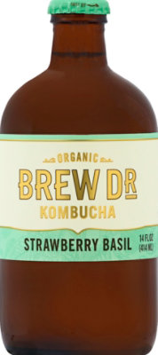 Brew Dr Kombucha Organic Strawberry Basil - 14 Fl. Oz. - Image 2