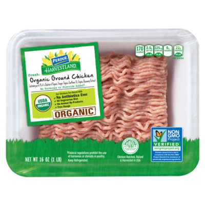 PERDUE HARVESTLAND Organic Ground Chicken Traypack - 16 Oz - Image 1
