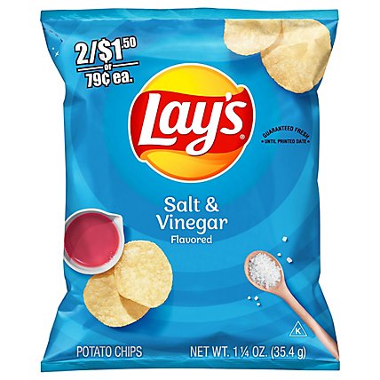 Lays Potato Chips Salt & Vinegar Flavored - 1.25 Oz - Image 1