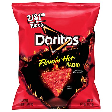 Doritos Flamin Hot Nacho Flavored Tortilla Chips - 1.375 Oz