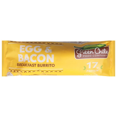 Green Chile Breakfast Burrito Egg Bacon & Cheddar Cheese Mild - 6 Oz - Image 3