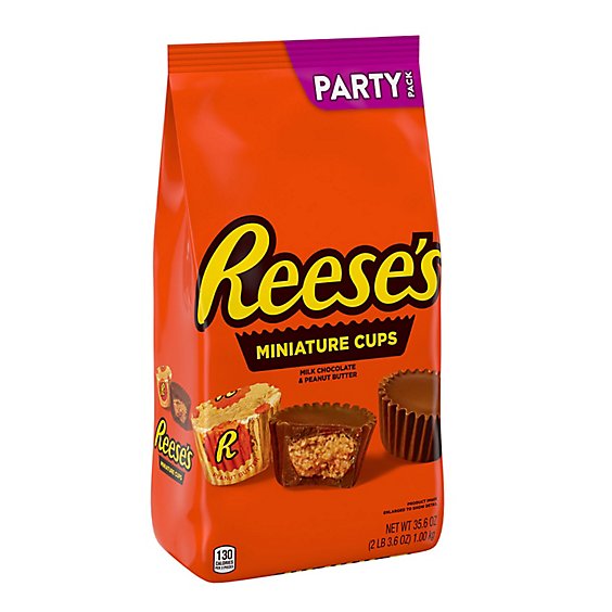 Reese's Miniatures Milk Chocolate And Peanut Butter Cups Candy Bulk Party Pack - 35.6 Oz