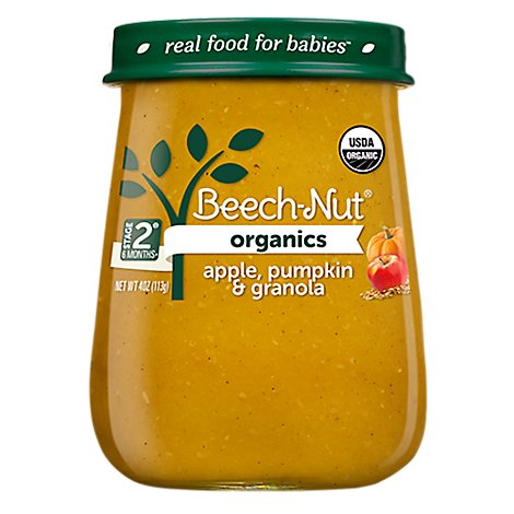 Beech-Nut Organics Baby Food Stage 2 Apple Pumpkin & Granola - 4 Oz