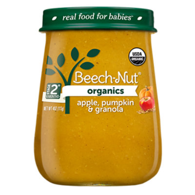 Beech-Nut Organics Stage 2 Apple Pumpkin & Granola Baby Food - 4 Oz