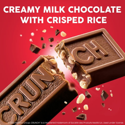 CRUNCH Milk Chocolate and Crisped Rice Fun Size Individually Wrapped Candy Bars - 10 Oz - Image 5