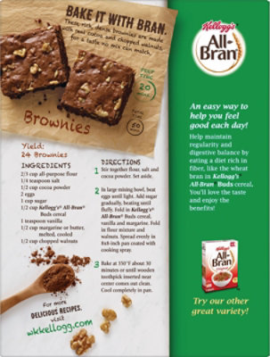 Kellogg's All-Bran Buds Original High Fiber Breakfast Cereal - 22 Oz - Image 3