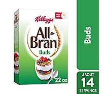 All-Bran Buds Breakfast Cereal 8 Vitamins and Minerals Original - 22 Oz
