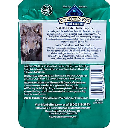 Blue Wilderness Wild Cuts Trail Toppers Dog Chunky Duck Bites In Hearty Gra - 3 Oz - Image 3