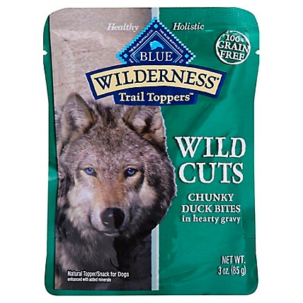 Blue Wilderness Wild Cuts Trail Toppers Dog Chunky Duck Bites In Hearty Gra - 3 Oz - Image 1