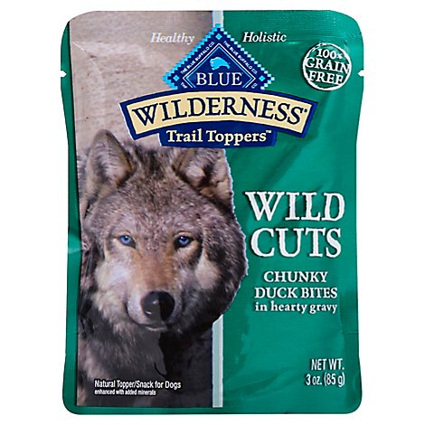 Blue Wilderness Wild Cuts Trail Toppers Dog Chunky Duck Bites In Hearty Gra - 3 Oz