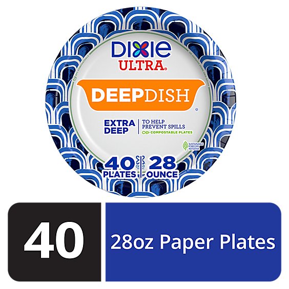 Dixie Ultra Plates 9 9/16in 40ct Deep Dish - 40 Count