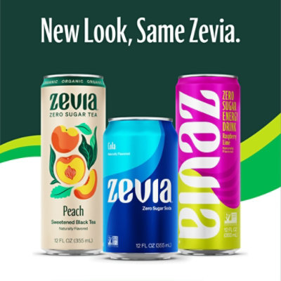 Zevia Organic Black Tea Peach Zero Sugar Iced Tea - 12 Fl. Oz. - Image 3