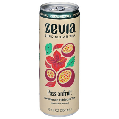 Zevia Organic Hibiscus Tea Passionfruit Caffeine Free Zero Sugar Iced Tea - 12 Fl. Oz. - Image 3
